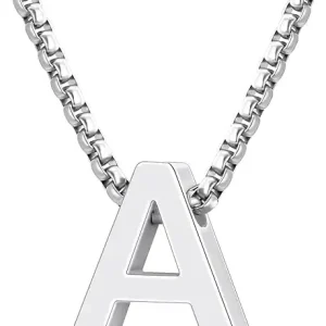 Initial A-Z Letter Necklace Gifts for Boys Men